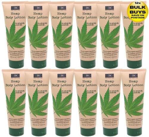 12x Hemp Body Lotion Soft Silky Skin Organic Ingredients 250ml BULK BUYS