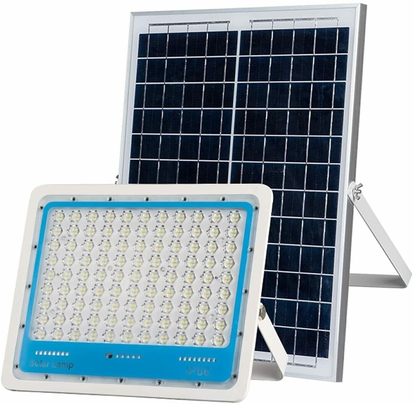Faro LED 800W Solare IP66 con Telecomando - Illuminazione Esterna Potente