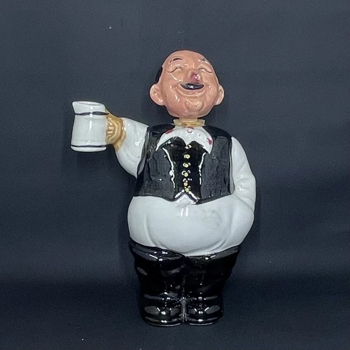 Vintage Ceramic Waiter Decanter Holding Pitcher Liquor Wine With Spout- Japan