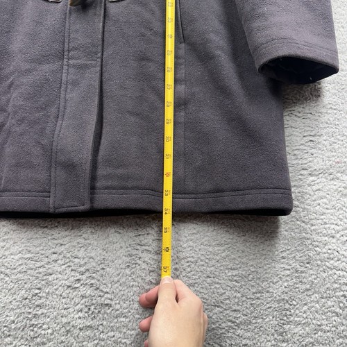 LL Bean Bellandi Wool Hooded Toggle Duffle Coat Jacket Made Italy Womens 12 Reg - Picture 11 of 12