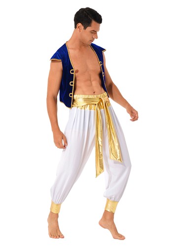 Men Role Play Clubwear Arabian Party Prince Ball Clothing Set Stage Performance - 第 26/45 張圖片