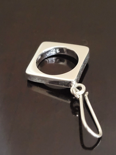 Pendientes cuadrados colgantes de plata de ley Erick's Taxco.925 - Imagen 8 de 12