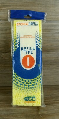 Sponge Mop REFILL TYPE  Cellulose Squeeze Head Butterfly Pad 9.5''x 3'' NEW