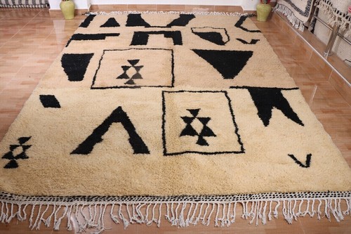 5x8|6x9|8x10|9x12|10x14|12x15|12x18 Moroccan Handmade rug, Beni ourain style - Picture 4 of 5