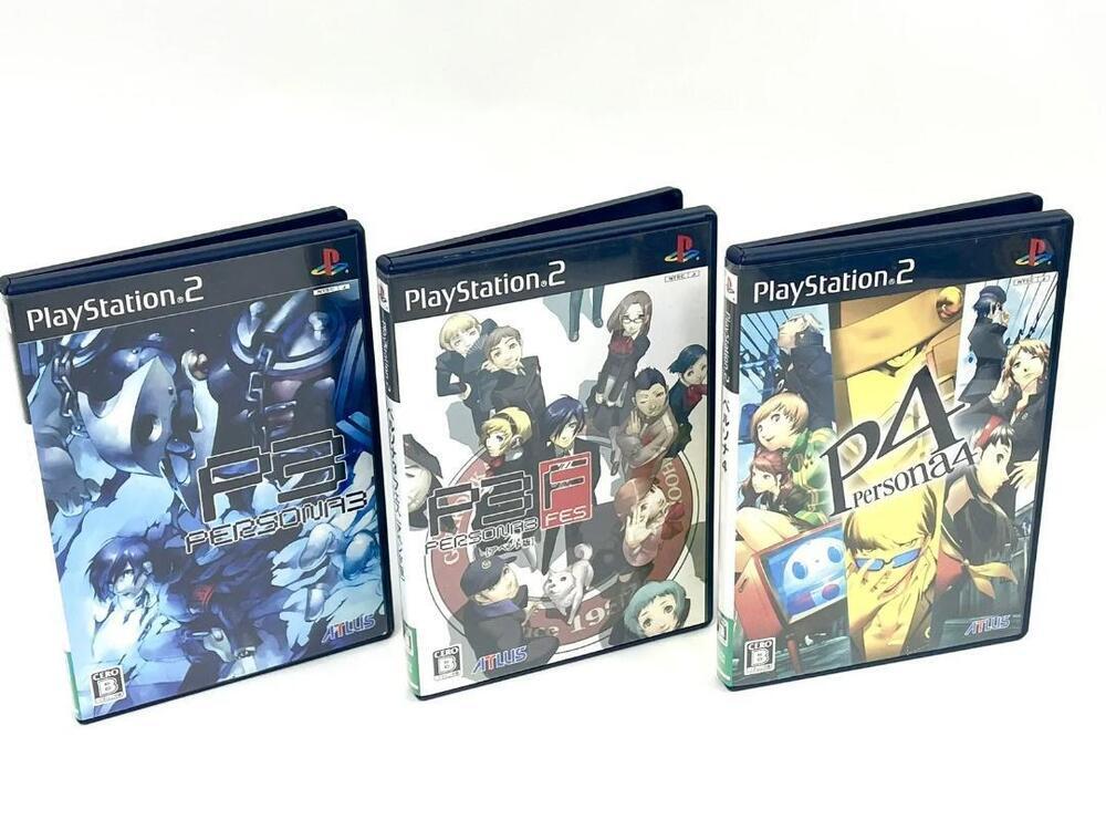 PS2 Persona 3 FES & 4 Japanese Version 3 Game Set PlayStation 2
