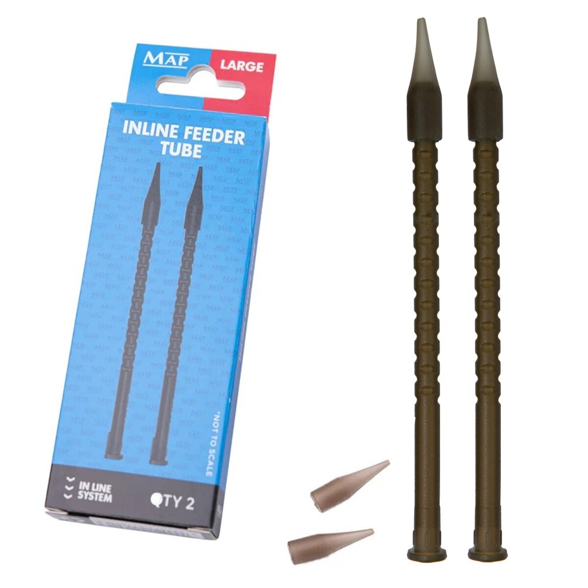 MAP Embed Inline Feeder Tube Large Match Coarse Fishing In Line System 2 Pack