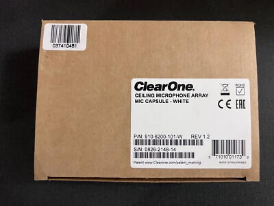 New ClearOne 910-6200-101-W Ceiling Microphone Capsule