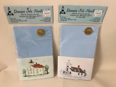 Vtg Counted Cross-Stitch Kits Grand Traverse & Old Mission Point Lighthouse NEW!