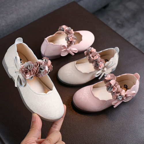 Toddler Infant Kids Baby Girls Floral Leather Dance Princess Shoes Sandals S