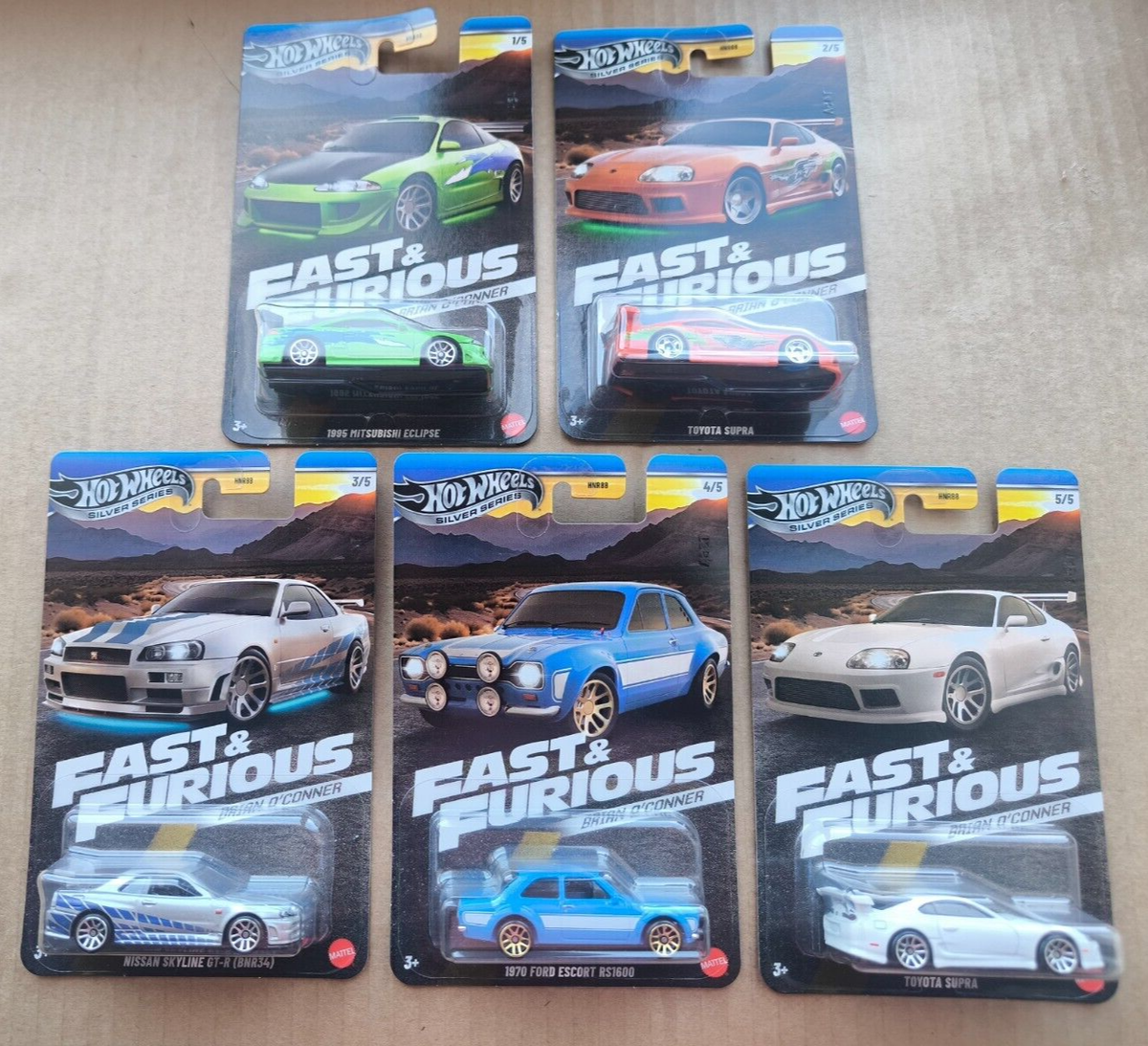 Hot Wheels 2024 FAST AND FURIOUS BRIAN O CONNER FULL SET 5/5 HNR88