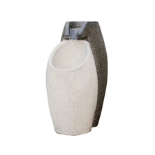 XBrand Modern Floor Waterfall Fountain, Indoor Outdoor Décor GE2512FTGRNL