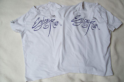 Für Zwillinge - 2 x Sportshirt weis , KALENJI ,  Größe 146 / 152