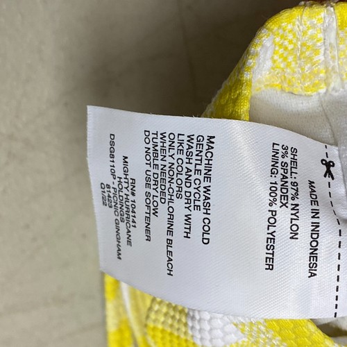 DSG Girls Core Cute Swim Top Picnic Gingham Yellow &White DSG8110P Brand New - Picture 4 of 5