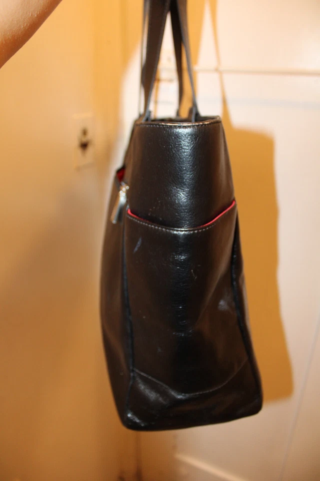 HOBO INTERNATIONAL Vintage Black Leather XL Extra Large Tote Bag Travel - Image 3 of 4