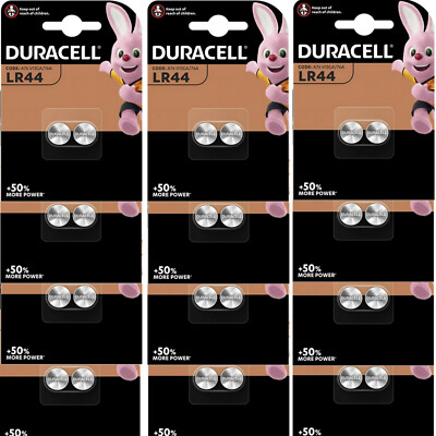 24 Lr44h Genuine Duracell Alkaline Coin Fish Batteries Ebay