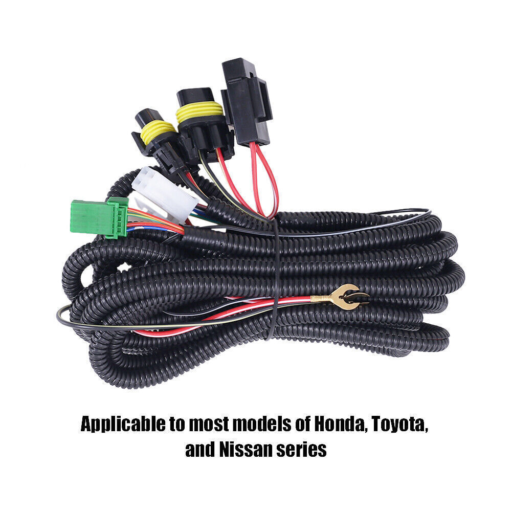 Universal LED Fog Lamp Wiring Harness Kit 40A 12V Switch Relay Fuse