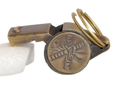 Brass Working Fireman Firefighter Ladder Whistle 
