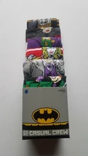batman men casual crew socks with harley quinn 6 pairs new in package