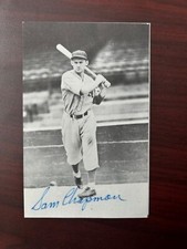 Sam Chapman auto autograph, signed paper picture, Philadelphia A's