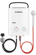 CAMPLUX Tankless Gas Camping Water Heater 5L, 1.32 GPM, Propane AY132 White NWOB