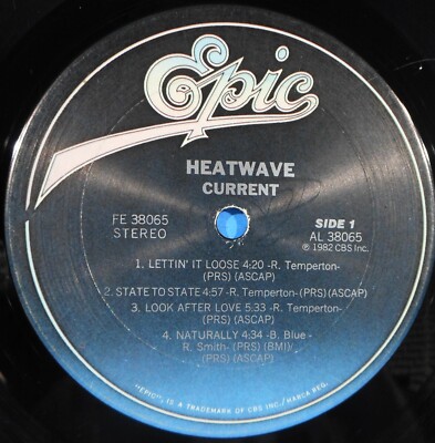 HEATWAVE CURRENT LP 1982 ORIGINAL PRESS NICE CONDITION VG/VG+!!A