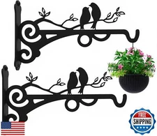 Qktxktzy Multipurpose Hanging Basket Plant Brackets Outdoor Indoor, Heavy Dut