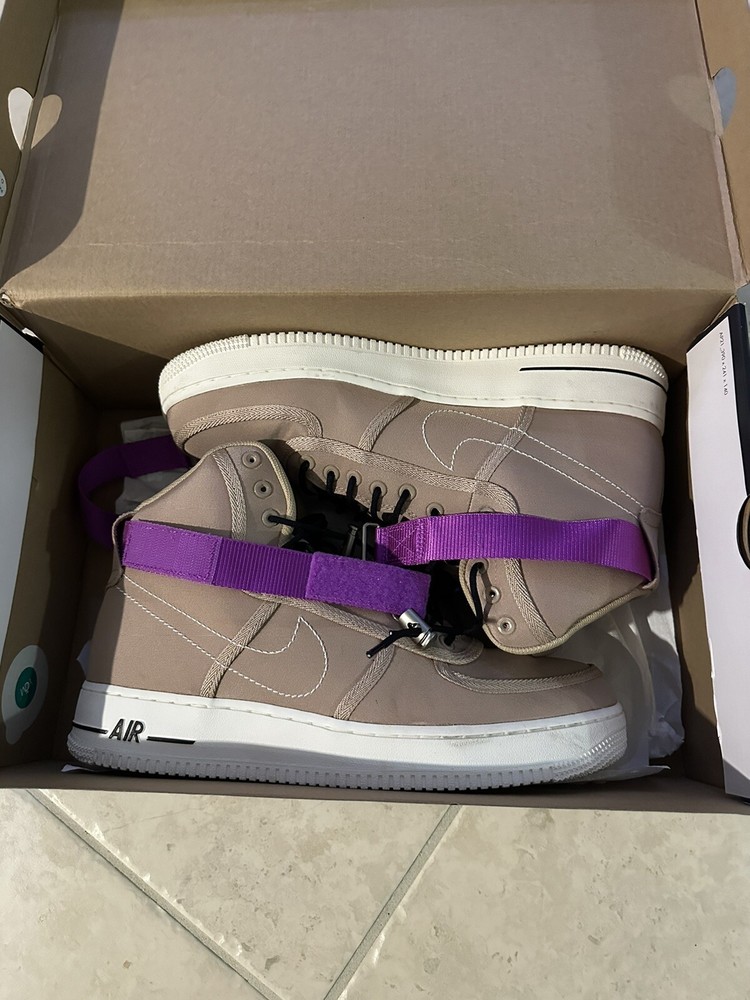 Nike Air Force 1 High Tan Moving Company Sail Cloth DV0790-200 Men's Size 11