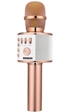 BONAOK Wireless Bluetooth Karaoke Microphone 3-in-1 Portable Handheld Mic