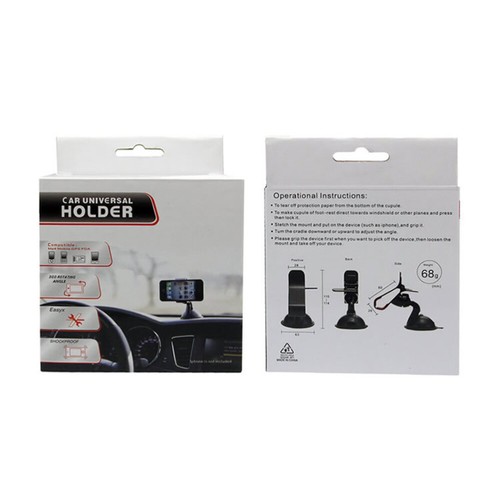 360 Degree Swivel Universal Car Mount Dashboard Windshield Phone Holder(Black) - 第 3/3 張圖片
