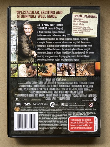 Blood Diamond (DVD 2006) Region 4 Adventure,Drama,Thriller, Leonardo DiCaprio, D - Picture 2 of 2