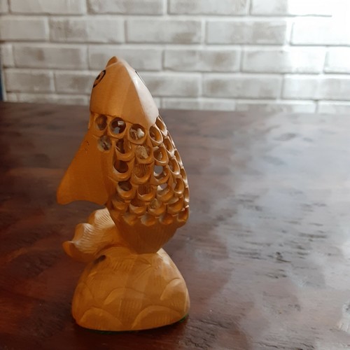 Estatuilla de delfín de madera tallada, moderna, costera, masculina - Imagen 3 de 6