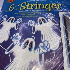 1998 Beistle Decorative Ghosts 6.5' Stringer New In Packagin