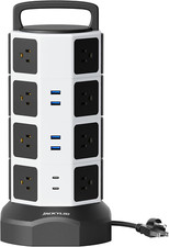 16 AC Outlets  6 USB Surge Protector Power Strip Tower with 6.5ft Cord