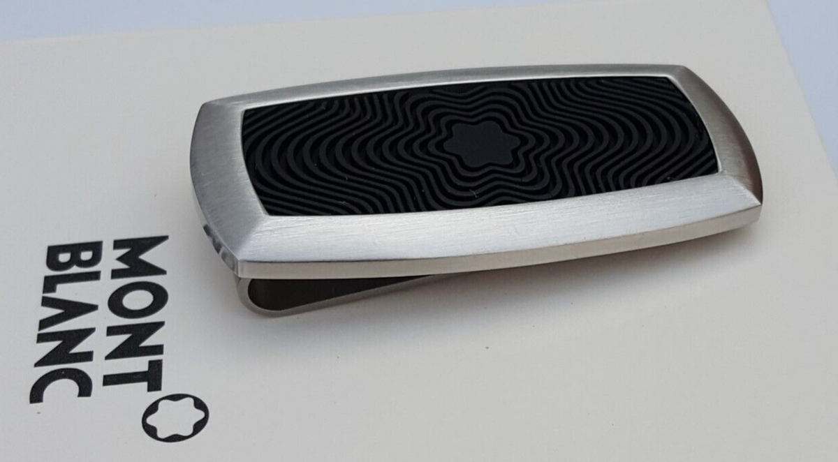 NEW MONTBLANC EXECUTIVE ICONIC MONEY CLIP STAINLESS STEEL
