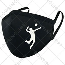Wear Your Mask Volleyball male sign Printed Black Cloth Mask