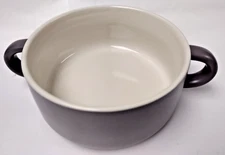 KooK Soup Crocks, Ceramic Stackable Bowls, Broil, Oven, Microwave Matte Egplant