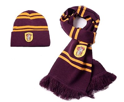 gryffindor hat and scarf set