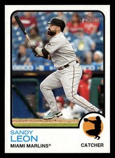 Sandy Leon 2022 Topps Heritage #654 Miami Marlins Buy10get5FREE