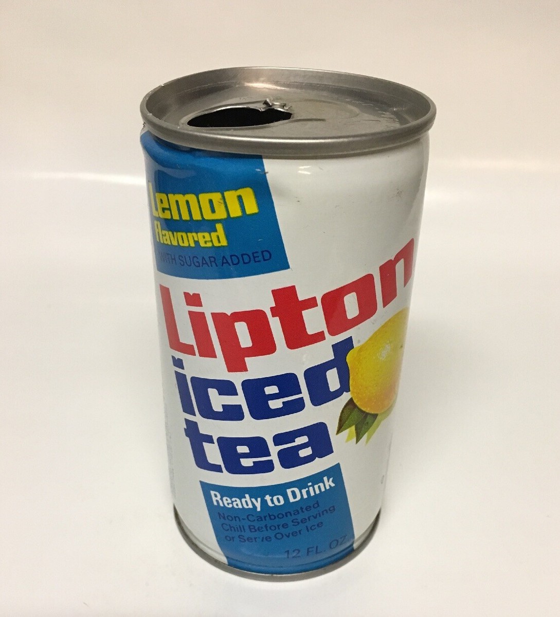 【レア】キャニスター　リプトン Vintage Lipton Iced Tea Can Steel WIS-PAK WATERTOWN WI. Lemon