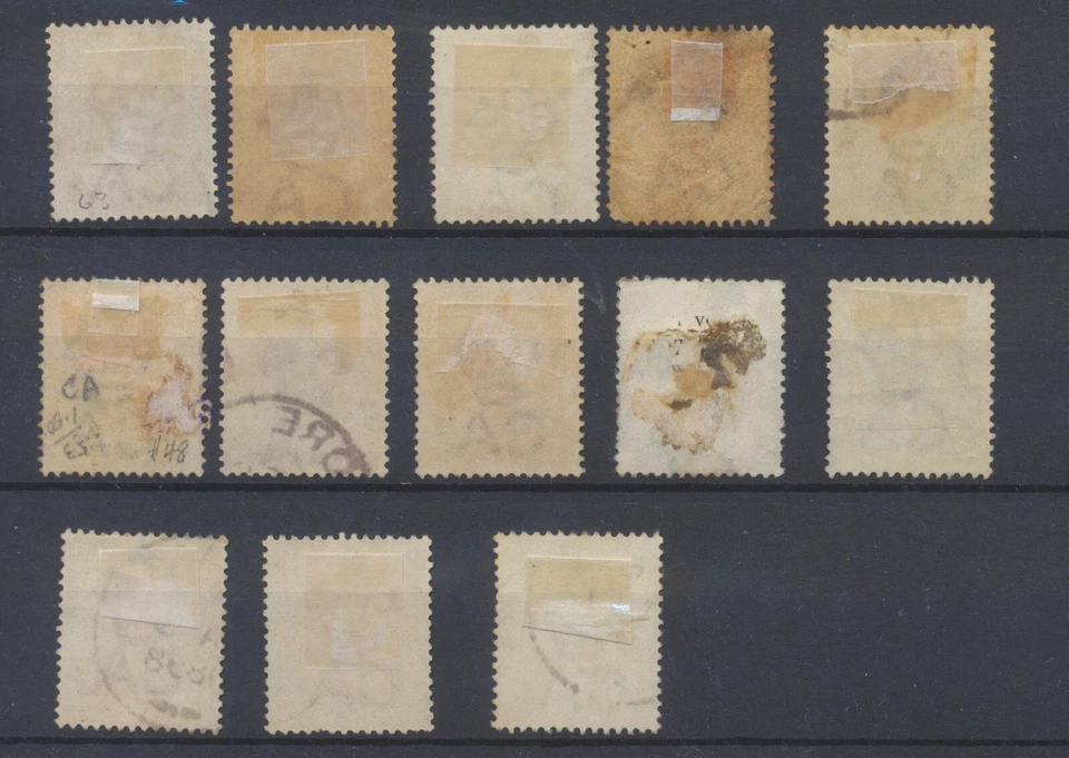 Estampillas de asentamientos del estrecho 1883 SG63;a;64;b;65;66;a;67;68;a;69/71 CV 236,75 £ Foto 2 de 2