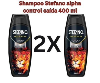 2X Shampoo Stefano ALPHA control caída  y cuerpo 400ml