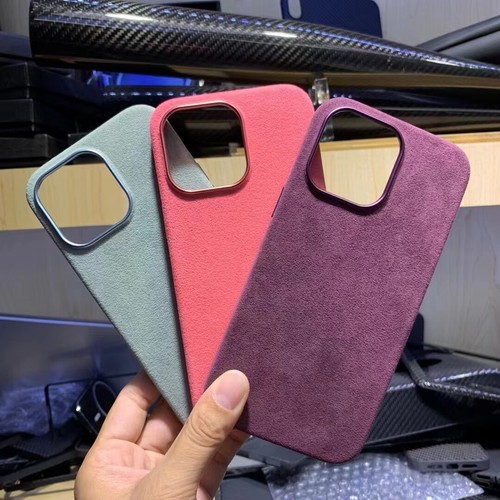 For iPhone 13 14 15 16 Pro Max Magsafe Genuine Alcantara Leather Slim Cover Case - Picture 2 of 28