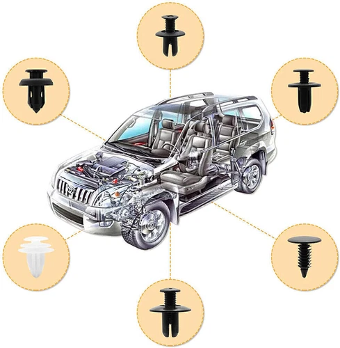 100 Stück Fender Liner Befestigung Niete Druck Clips Halter 6 Größen Universal - Bild 6 von 10