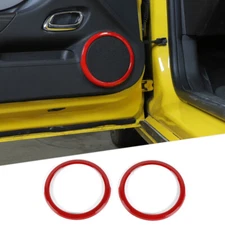 Interior Car Door Speaker Decor Cover Ring Trim For Chevrolet Camaro 2012-15 Red