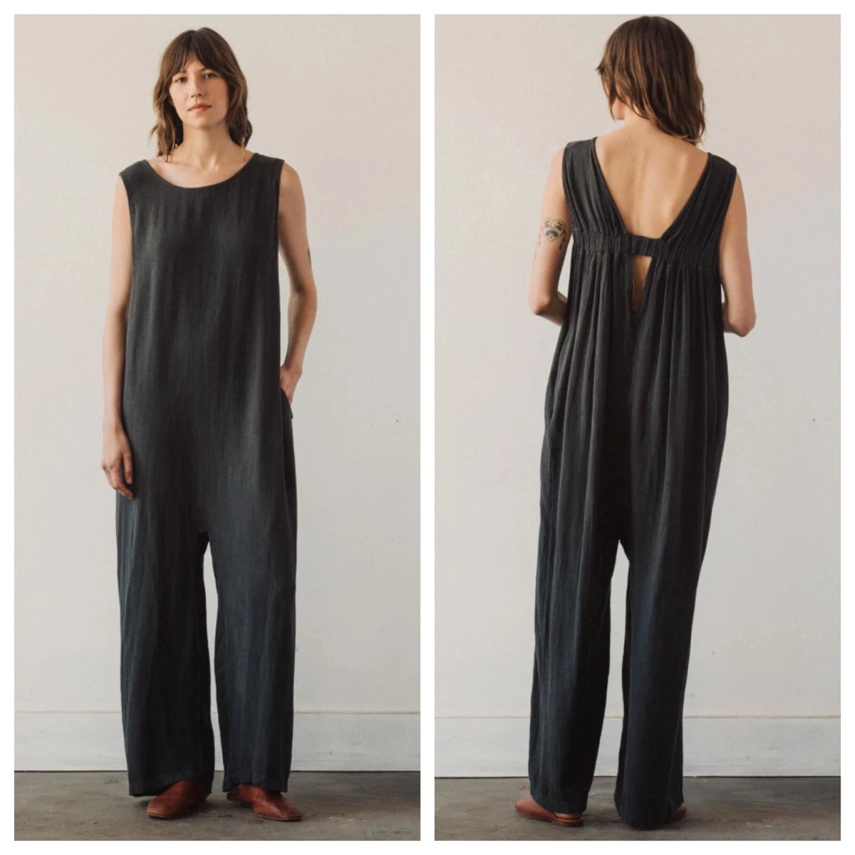 Black crane cheap wide leg jumper