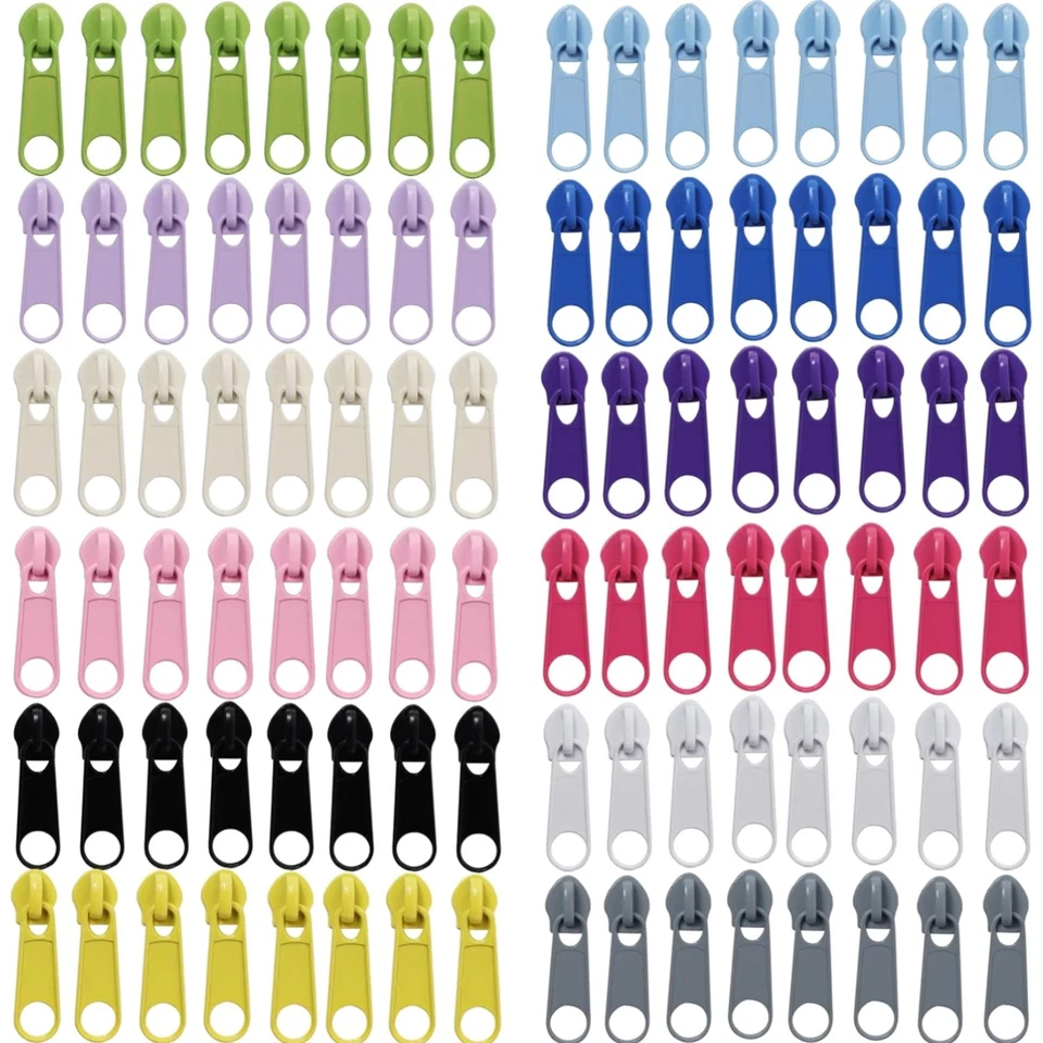 Reißverschluss-Reparaturset, 96 Stück, Bunt, Metall, für Kleidung, Tasche, Ko...