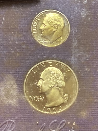 Estate U.S. Mint Proof - Set of 5 Coins (1971-1992) Mixed Dates RARE GOLD TONE - Picture 10 of 13