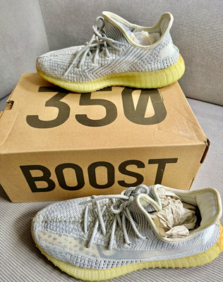 adidas Yeezy Boost 350 V2 Men's Low Top Sneakers Gray/Cream Knit Upper Box
