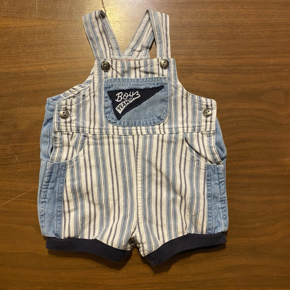 Hopscotch Boys SZ 6-9 Months Shorteralls Paper Tag Cradle Togs “Boys Team” - Image 4 of 4
