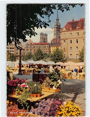 Postcard Viktualienmarkt Munich Germany
